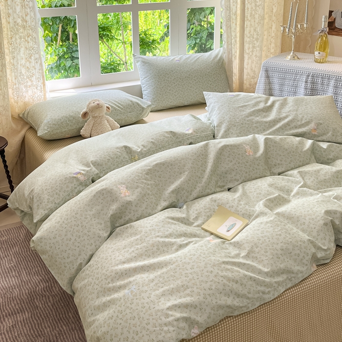 91家纺网 家纺一手货源 找家纺 柠馨 2025秋冬新款全棉印花四件套 小确信