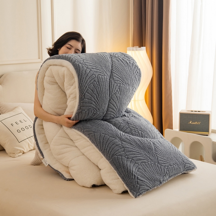 91家纺网 家纺一手货源 找家纺 （总）畅销被业 2025新款跨境外贸塔芙绒羊羔绒提花系列冬被子被芯