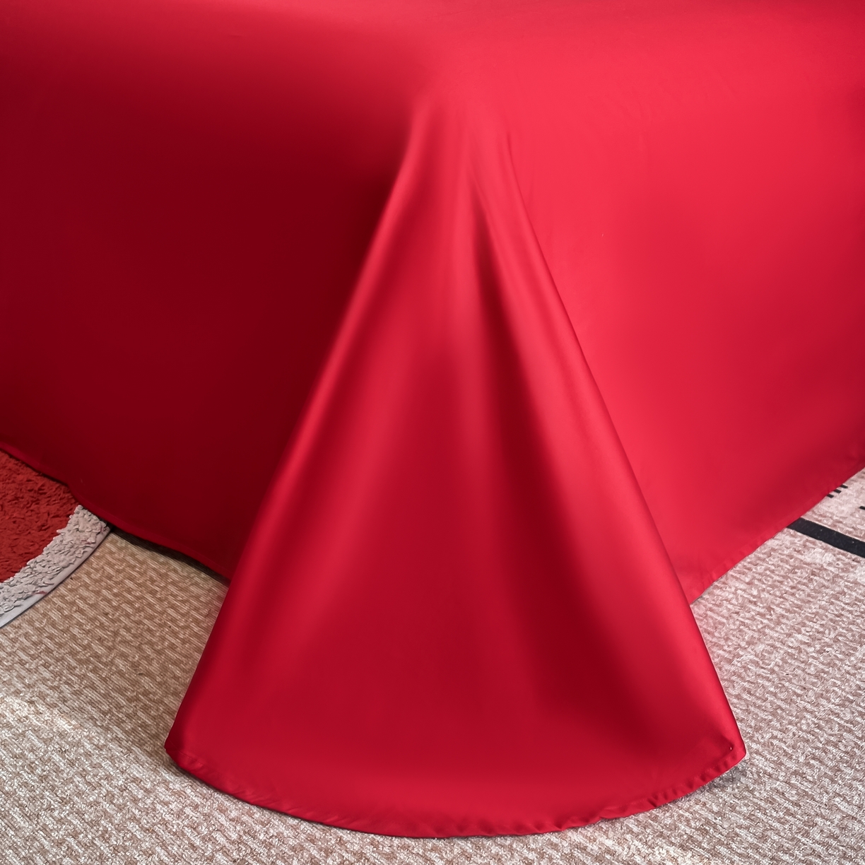 91家纺网 家纺一手货源 找家纺 欧乐蒂 2025新款亲肤棉婚庆刺绣四件套 一见倾心