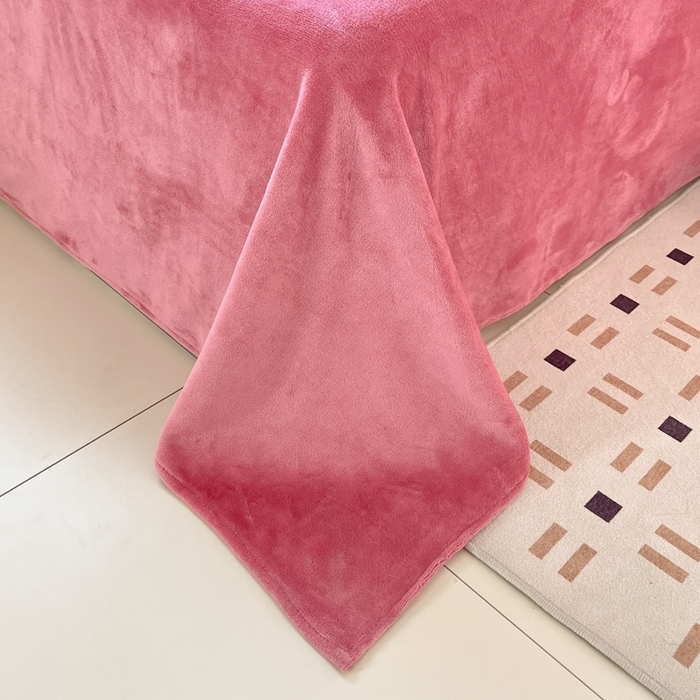 91家纺网 家纺一手货源 找家纺 喜梦缘家纺 2025新款牛奶绒毛巾绣四件套 蝴蝶结-红豆沙