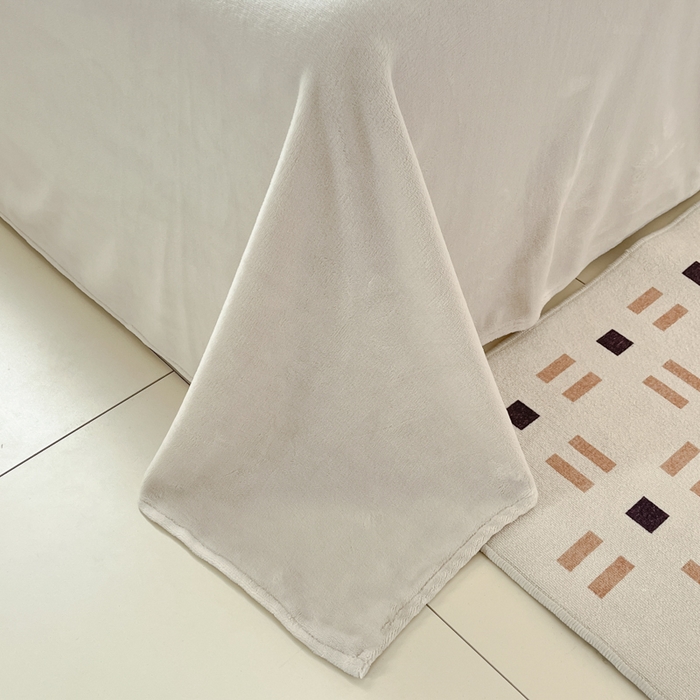 91家纺网 家纺一手货源 找家纺 喜梦缘家纺 2025新款牛奶绒毛巾绣四件套 蝴蝶结-米杏