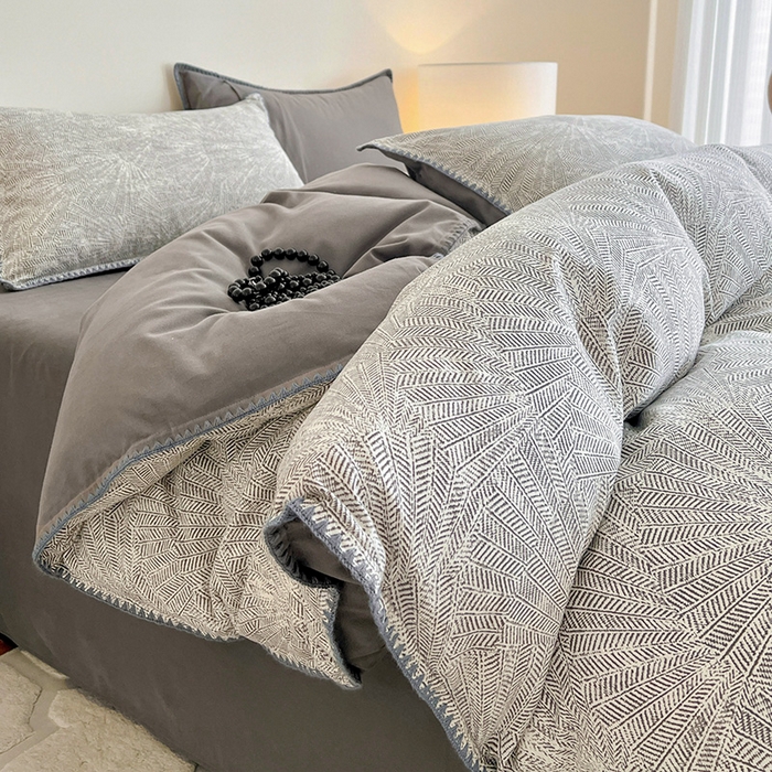 91家纺网 家纺一手货源 找家纺 （总）品乐家纺 2025秋冬全棉加厚磨毛贝壳边四件套