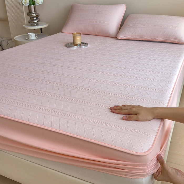 91家纺网 家纺一手货源 找家纺 （总）眠多宝 2025新款柔感彩绒棉纯色夹棉全包围床笠