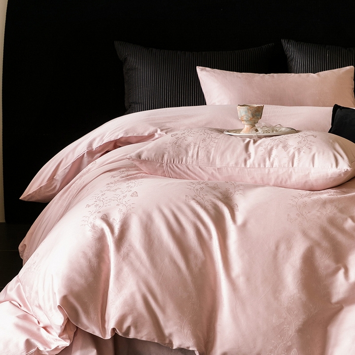 91家纺网 家纺一手货源 找家纺 （总）立奥被业 2025新款60支全棉贡缎提花四件套