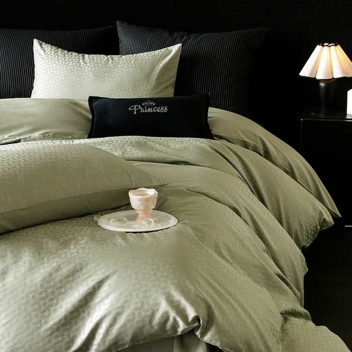 91家纺网 家纺一手货源 找家纺 立奥被业 2025新款60支全棉贡缎提花四件套 风车