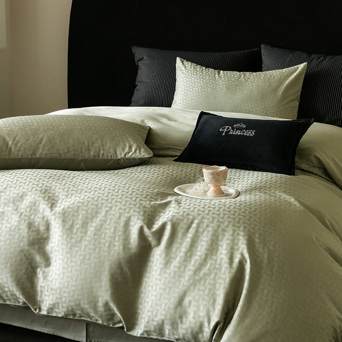 91家纺网 家纺一手货源 找家纺 立奥被业 2025新款60支全棉贡缎提花四件套 风车