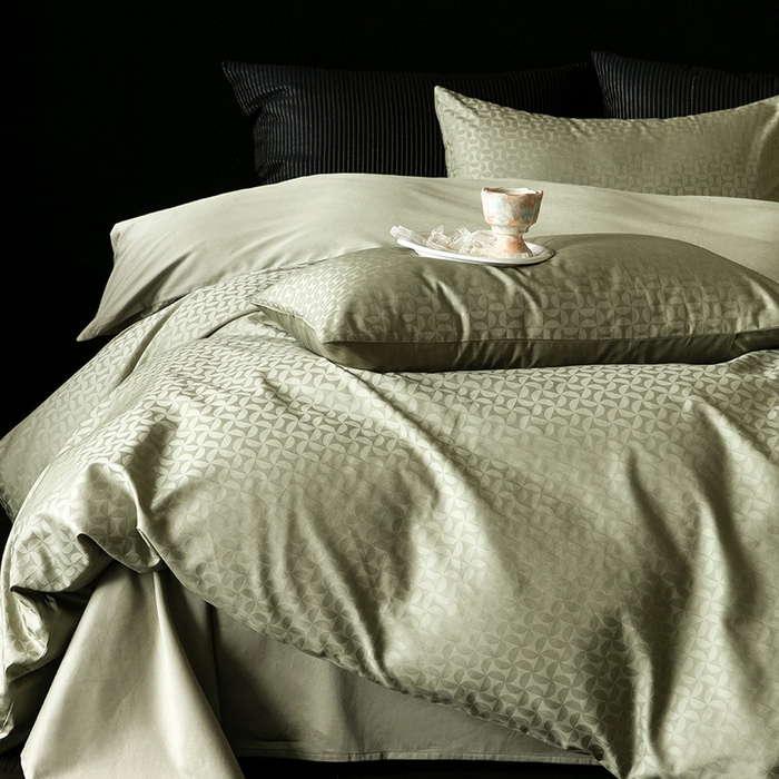 立奥被业 2025新款60支全棉贡缎提花四件套 风车