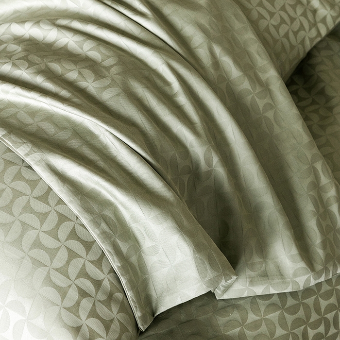 91家纺网 家纺一手货源 找家纺 立奥被业 2025新款60支全棉贡缎提花四件套 风车