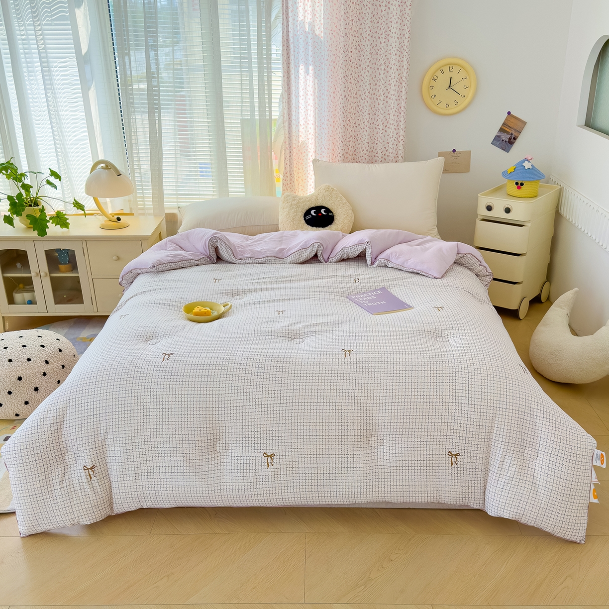 91家纺网 家纺一手货源 找家纺 （总）蓝冰家纺 2025新款亚朵棉印花大豆冬被被子被芯