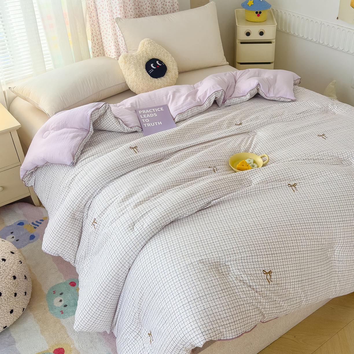 91家纺网 家纺一手货源 找家纺 （总）蓝冰家纺 2025新款亚朵棉印花大豆冬被被子被芯