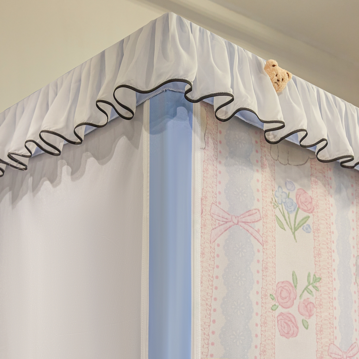 91家纺网 家纺一手货源 找家纺 （总）卓尔居 2025新款学生遮光床帘高精密晨曦系列蚊帐