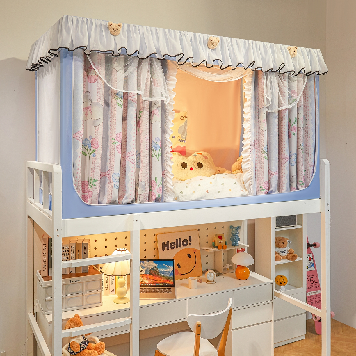 91家纺网 家纺一手货源 找家纺 （总）卓尔居 2025新款学生遮光床帘高精密晨曦系列蚊帐