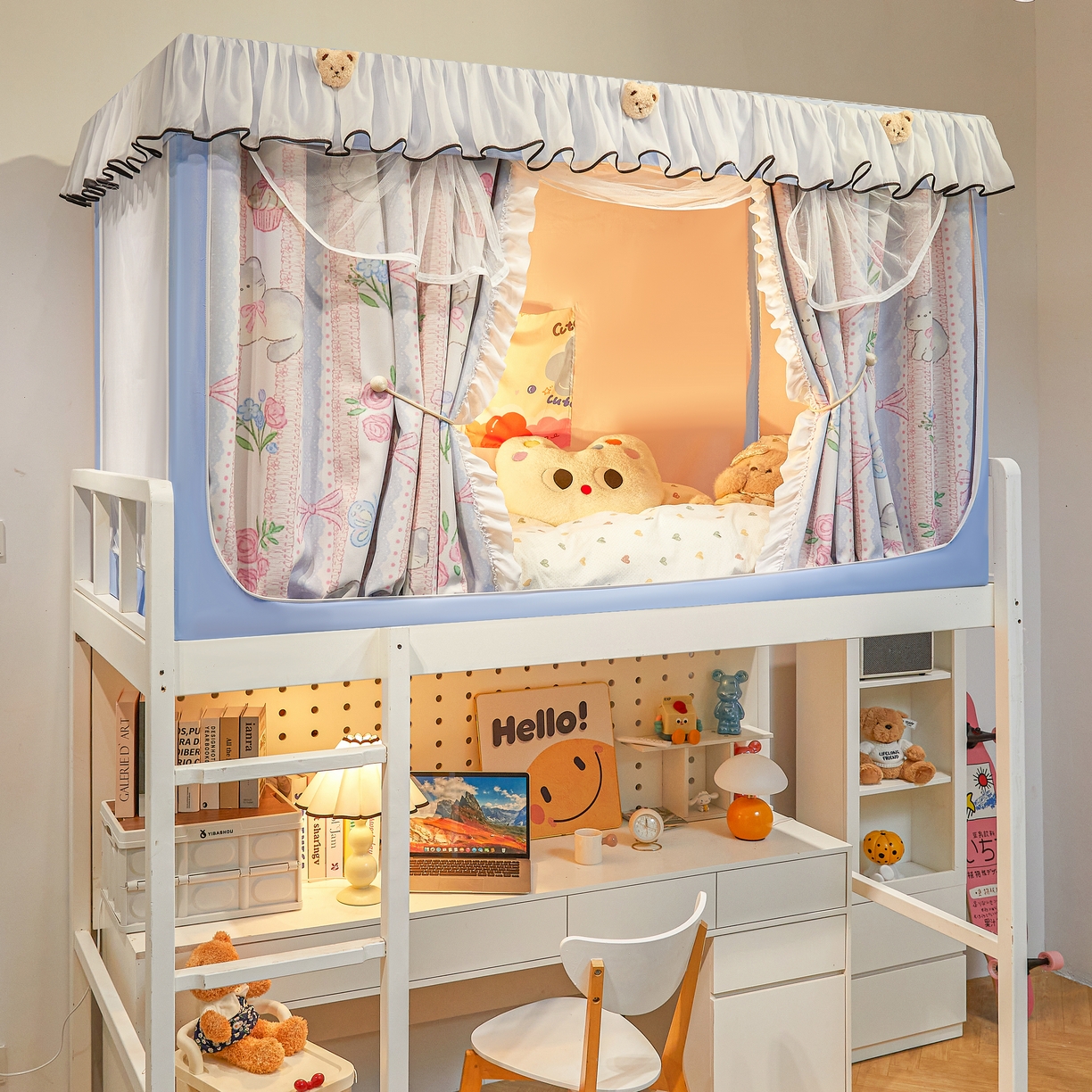 91家纺网 家纺一手货源 找家纺 （总）卓尔居 2025新款学生遮光床帘高精密晨曦系列蚊帐