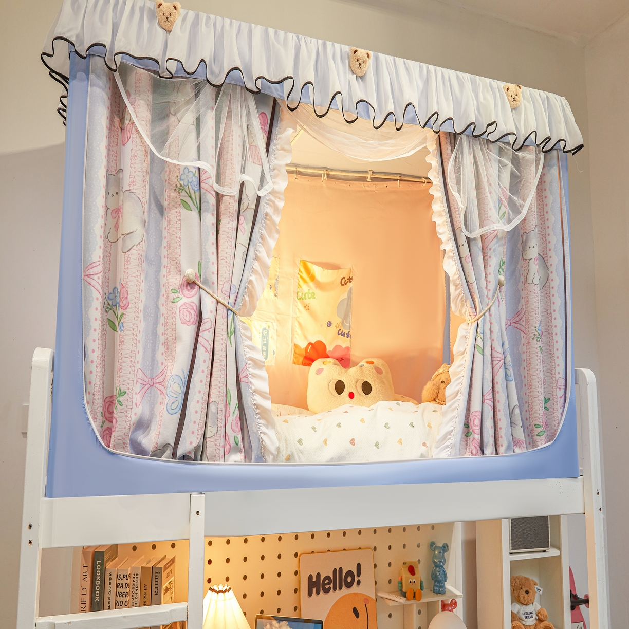 91家纺网 家纺一手货源 找家纺 （总）卓尔居 2025新款学生遮光床帘高精密晨曦系列蚊帐