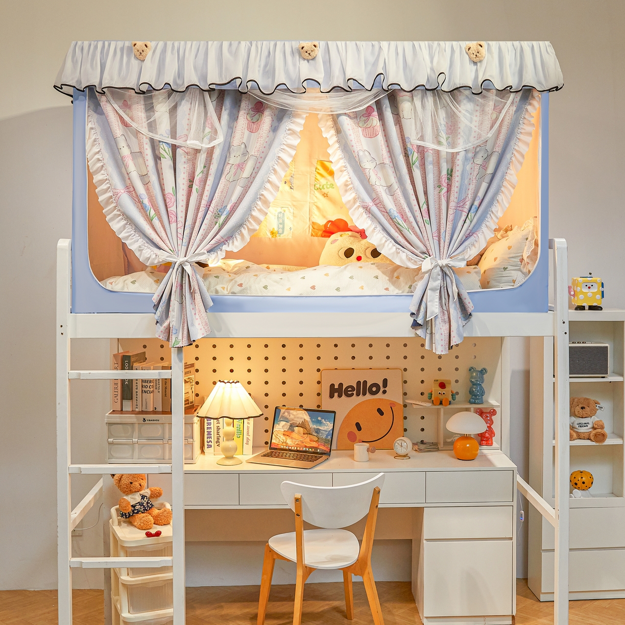 91家纺网 家纺一手货源 找家纺 （总）卓尔居 2025新款学生遮光床帘高精密晨曦系列蚊帐