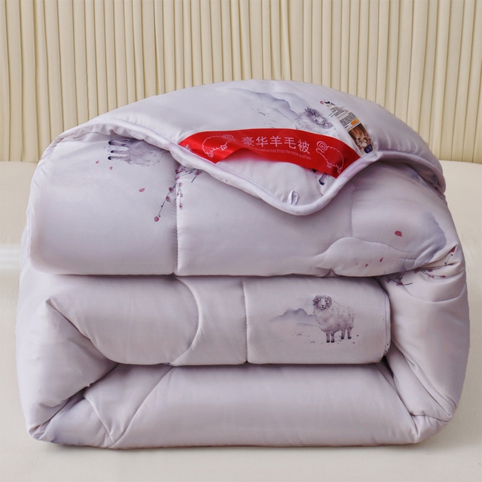 91家纺网 家纺一手货源 找家纺 香港拉菲伯爵集团有限公司 2025新款羊毛被芯 国风灰羊