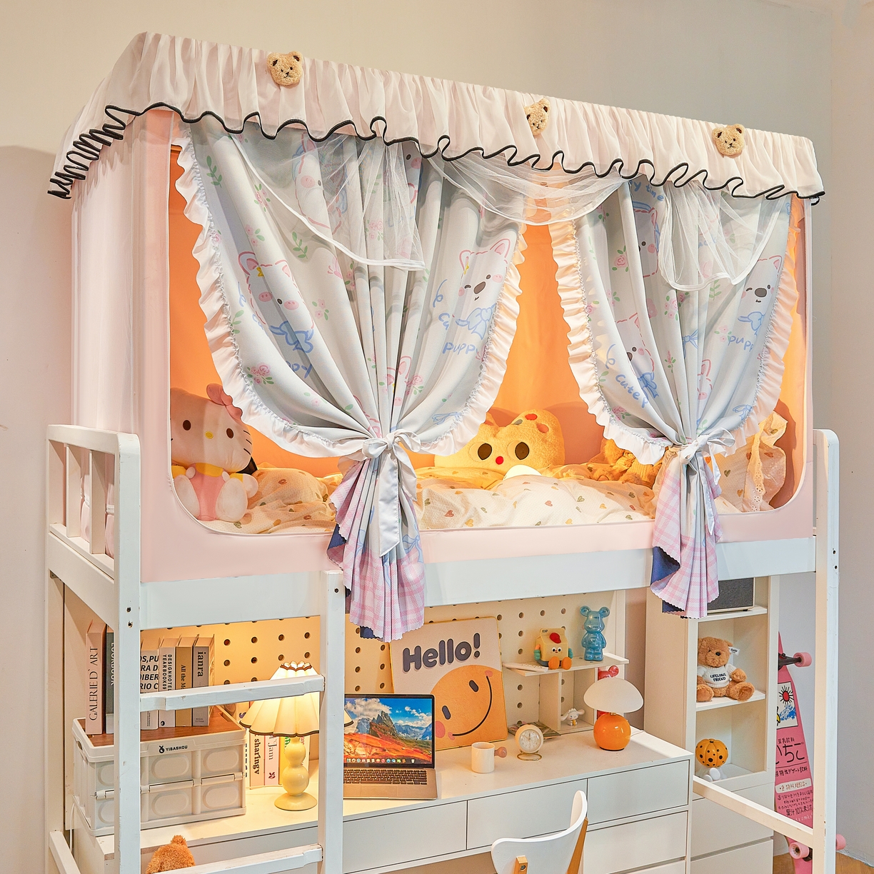 卓尔居 2025新款学生遮光床帘高精密晨曦系列蚊帐晨曦粉-西高地