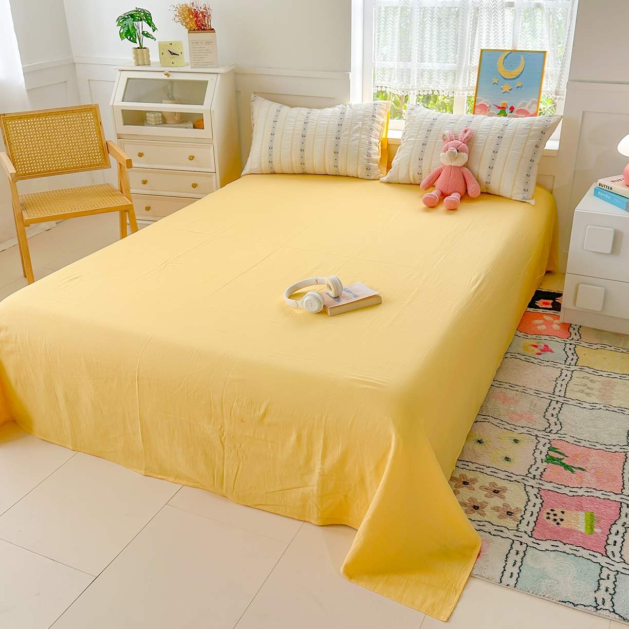 91家纺网 家纺一手货源 找家纺 （总）千朵 2025新款全棉纯棉色织提花水洗棉四件套