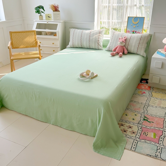 91家纺网 家纺一手货源 找家纺 千朵 2025新款全棉纯棉色织提花水洗棉四件套 洛神