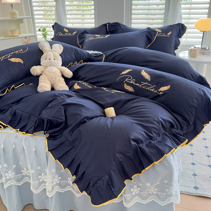 91家纺网 家纺一手货源 找家纺 （总）柔享家（原芷澜家纺）2025新款全棉高端贴布刺绣幼儿园三件套套件儿童三件套被子被芯婴童宝宝六件套七件套