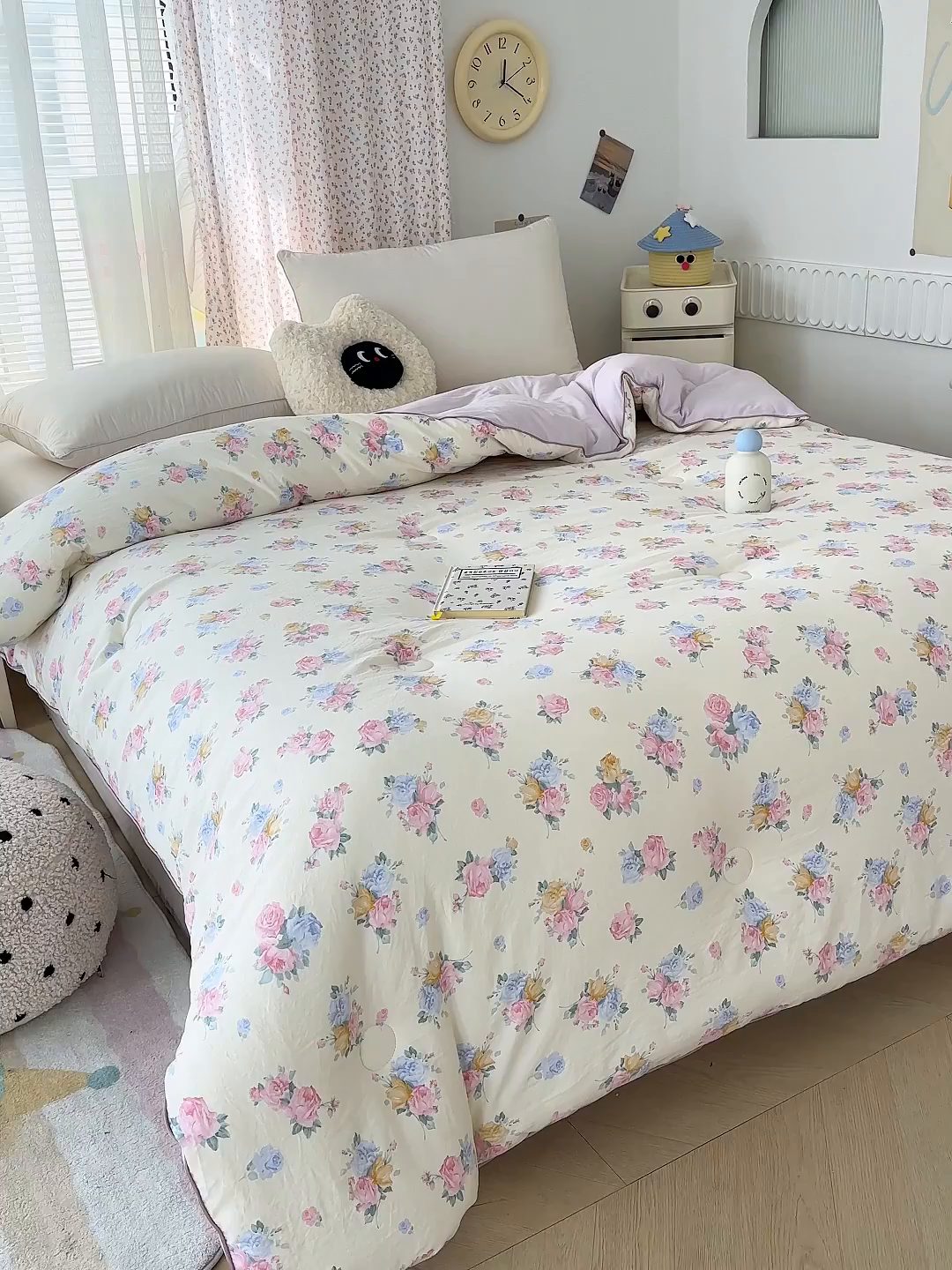 91家纺网 家纺一手货源 找家纺 蓝冰家纺 2025新款亚朵棉印花大豆冬被被子被芯 晚秋