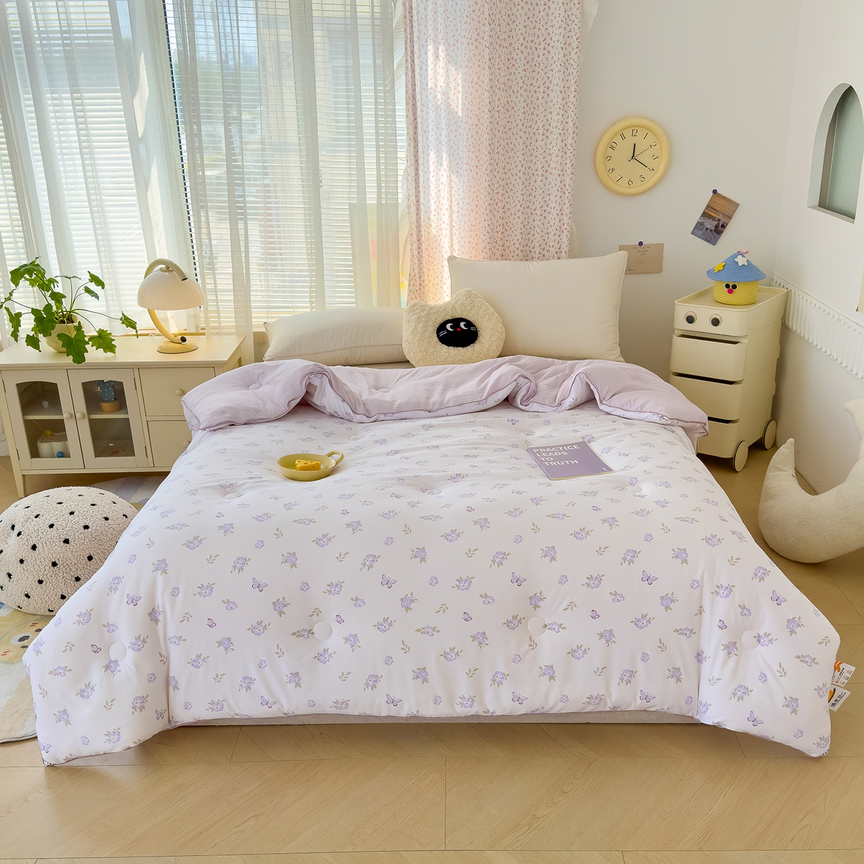 91家纺网 家纺一手货源 找家纺 蓝冰家纺 2025新款亚朵棉印花大豆冬被被子被芯 雅梦