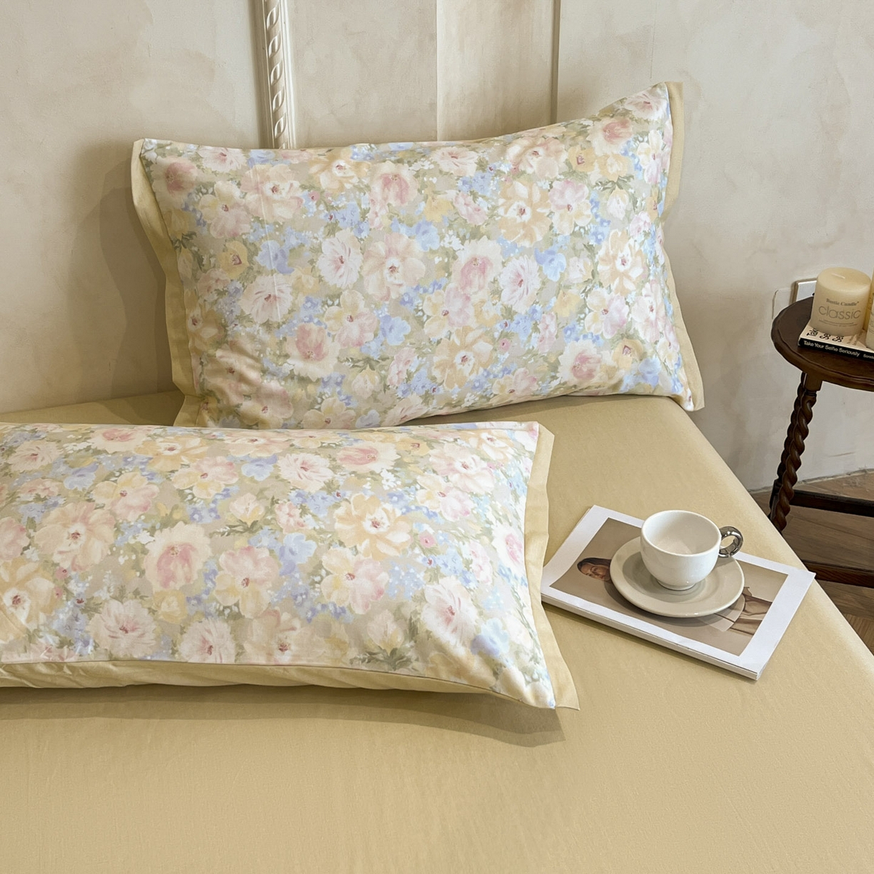 91家纺网 家纺一手货源 找家纺 （总）柠馨2025全棉磨毛印花四件套精致小边款