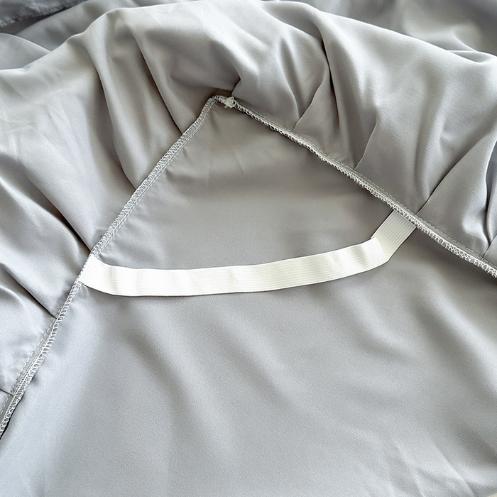 91家纺网 家纺一手货源 找家纺 柔享家 2025新款法式双层花边蕾丝花边床裙-恩格斯（有同款四件套） 浅灰