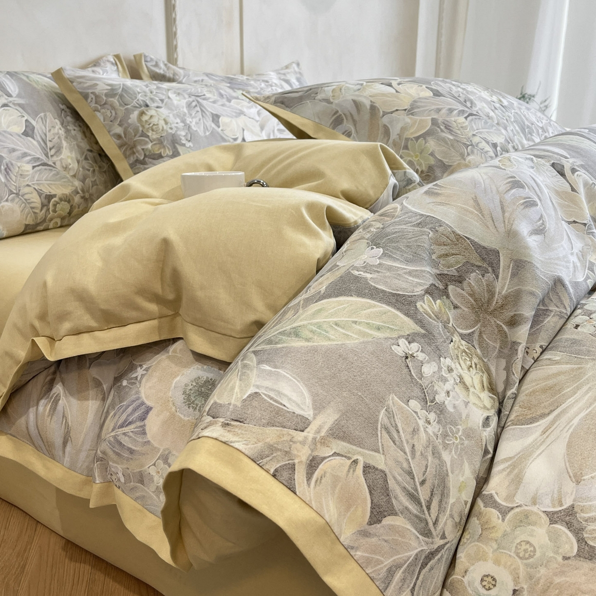 柠馨2025全棉磨毛印花四件套精致小边款 奥菲莉