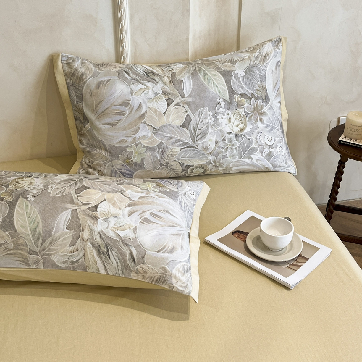 91家纺网 家纺一手货源 找家纺 柠馨2025全棉磨毛印花四件套精致小边款 奥菲莉