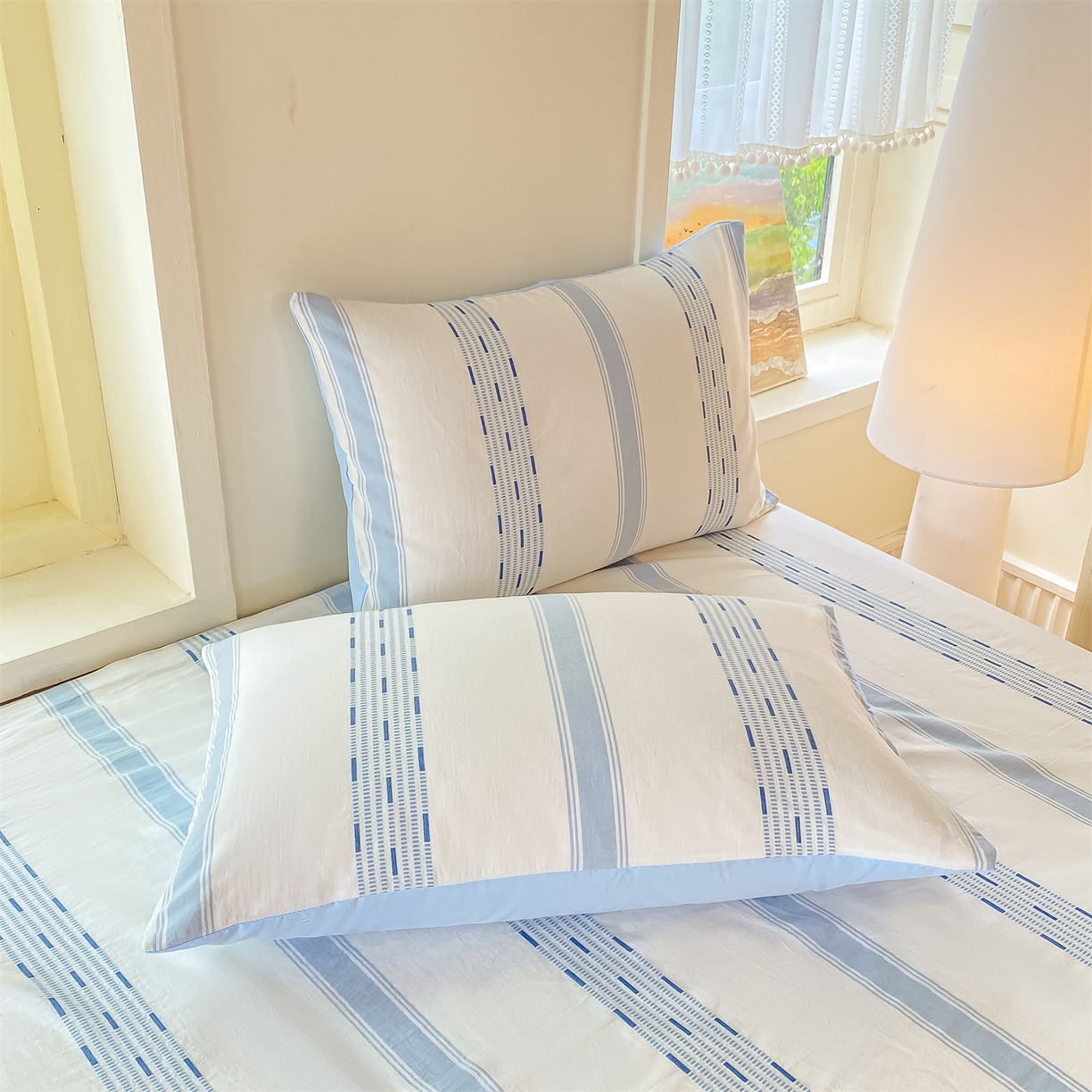 91家纺网 家纺一手货源 找家纺 （总）灰鲸 2025新款全棉色织提花单品床单