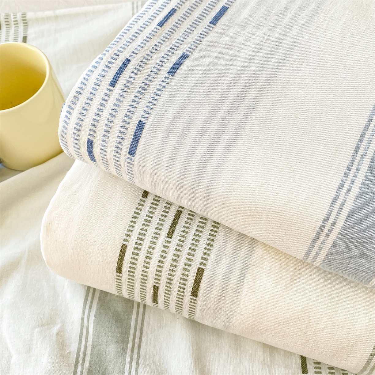 91家纺网 家纺一手货源 找家纺 （总）灰鲸 2025新款全棉色织提花单品床单