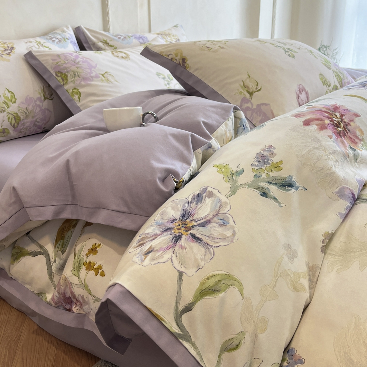 柠馨2025全棉磨毛印花四件套精致小边款 克洛伊