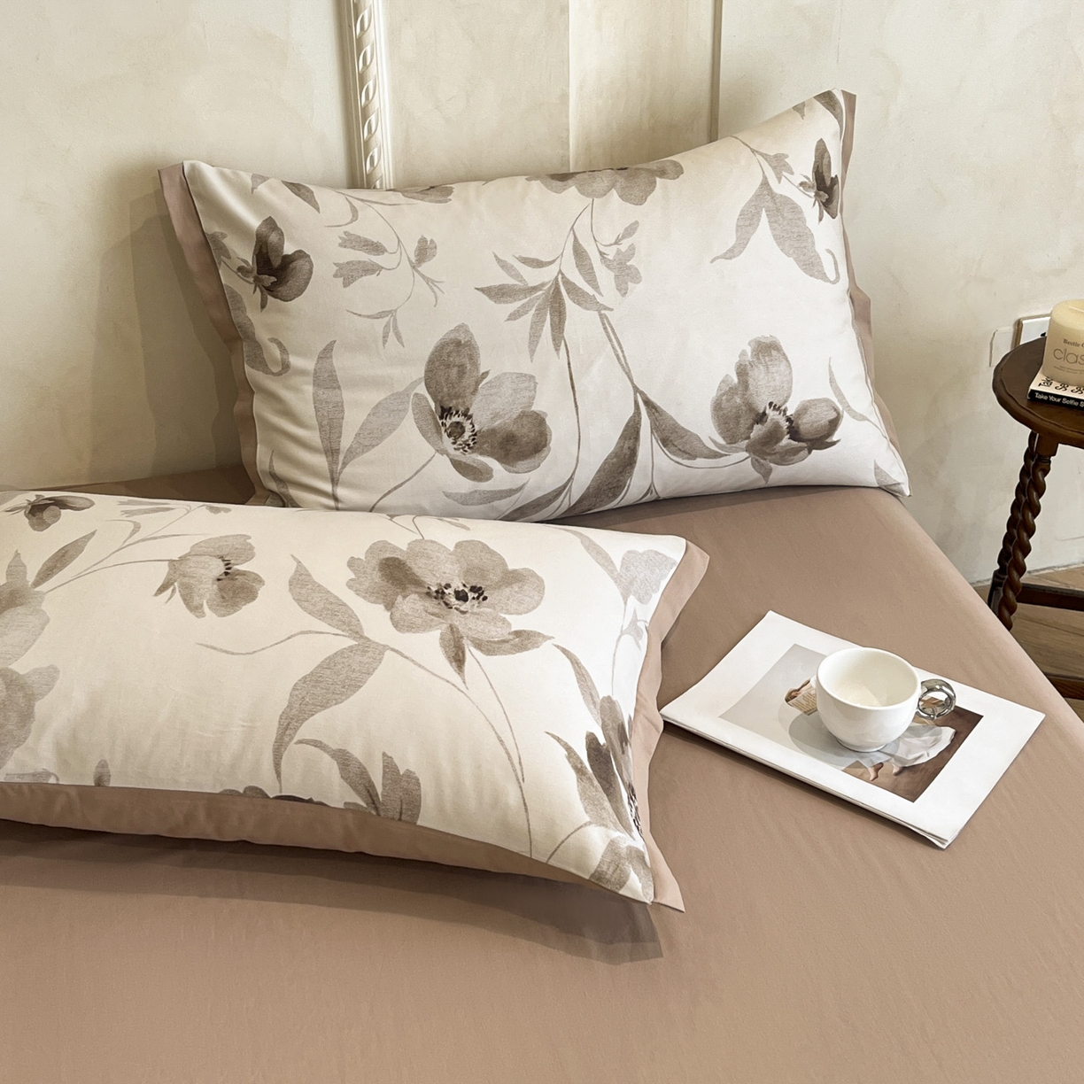 91家纺网 家纺一手货源 找家纺 柠馨2025全棉磨毛印花四件套精致小边款 玛歌