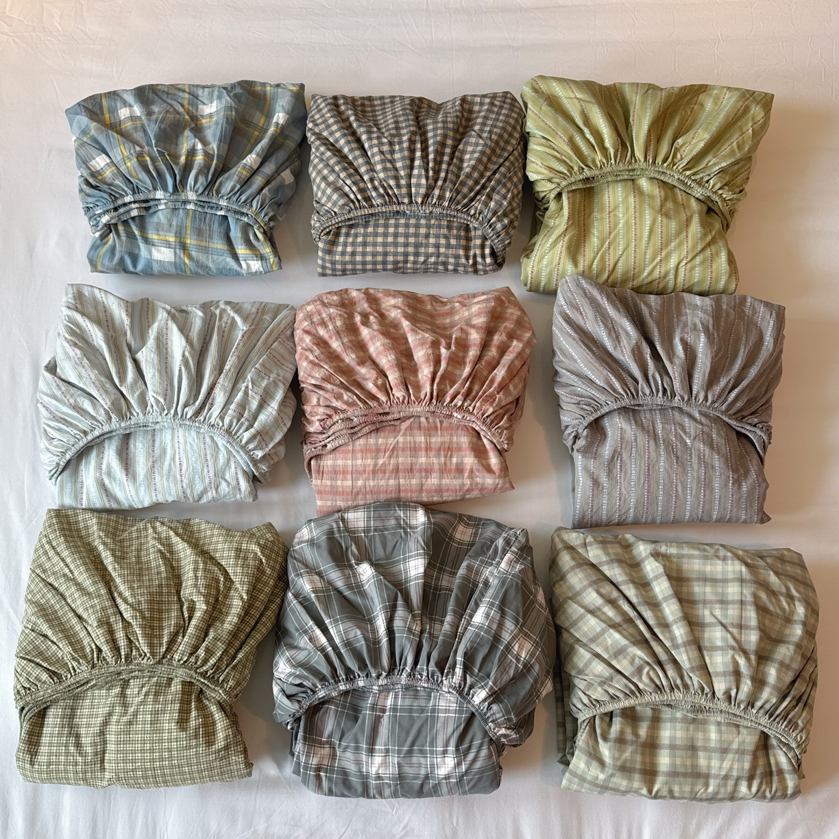 91家纺网 家纺一手货源 找家纺 （总）兜米家居 2025新款简约轻氧水洗色织棉床笠