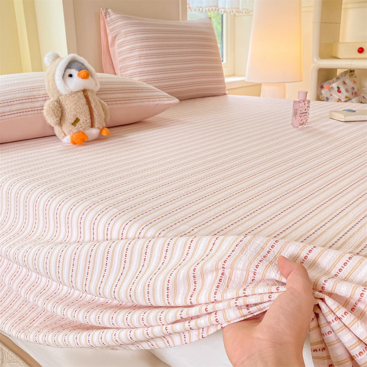 91家纺网 家纺一手货源 找家纺 （总）灰鲸 2025新款全棉色织提花单品床单