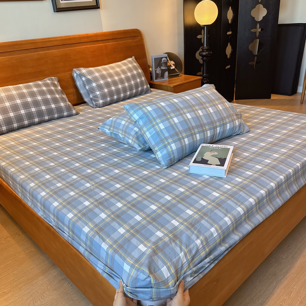 91家纺网 家纺一手货源 找家纺 （总）兜米家居 2025新款简约轻氧水洗色织棉床笠