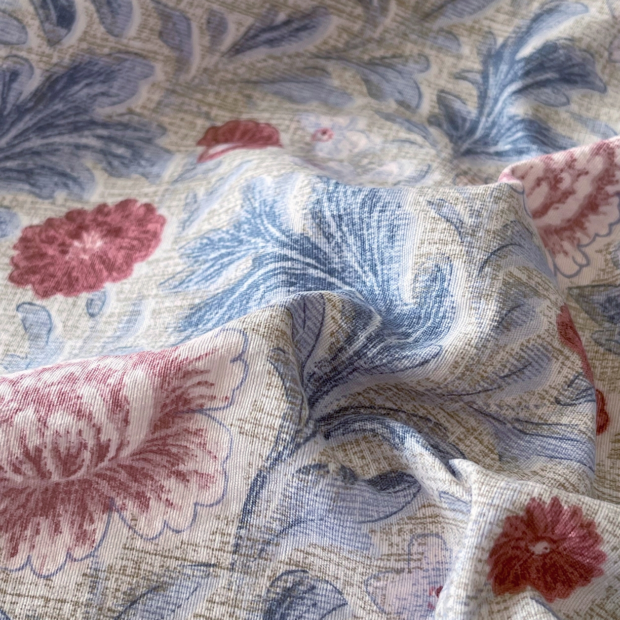 91家纺网 家纺一手货源 找家纺 宝士康家纺 2025新款10A抗菌原麻床笠套件/跨境/外贸 繁华似锦