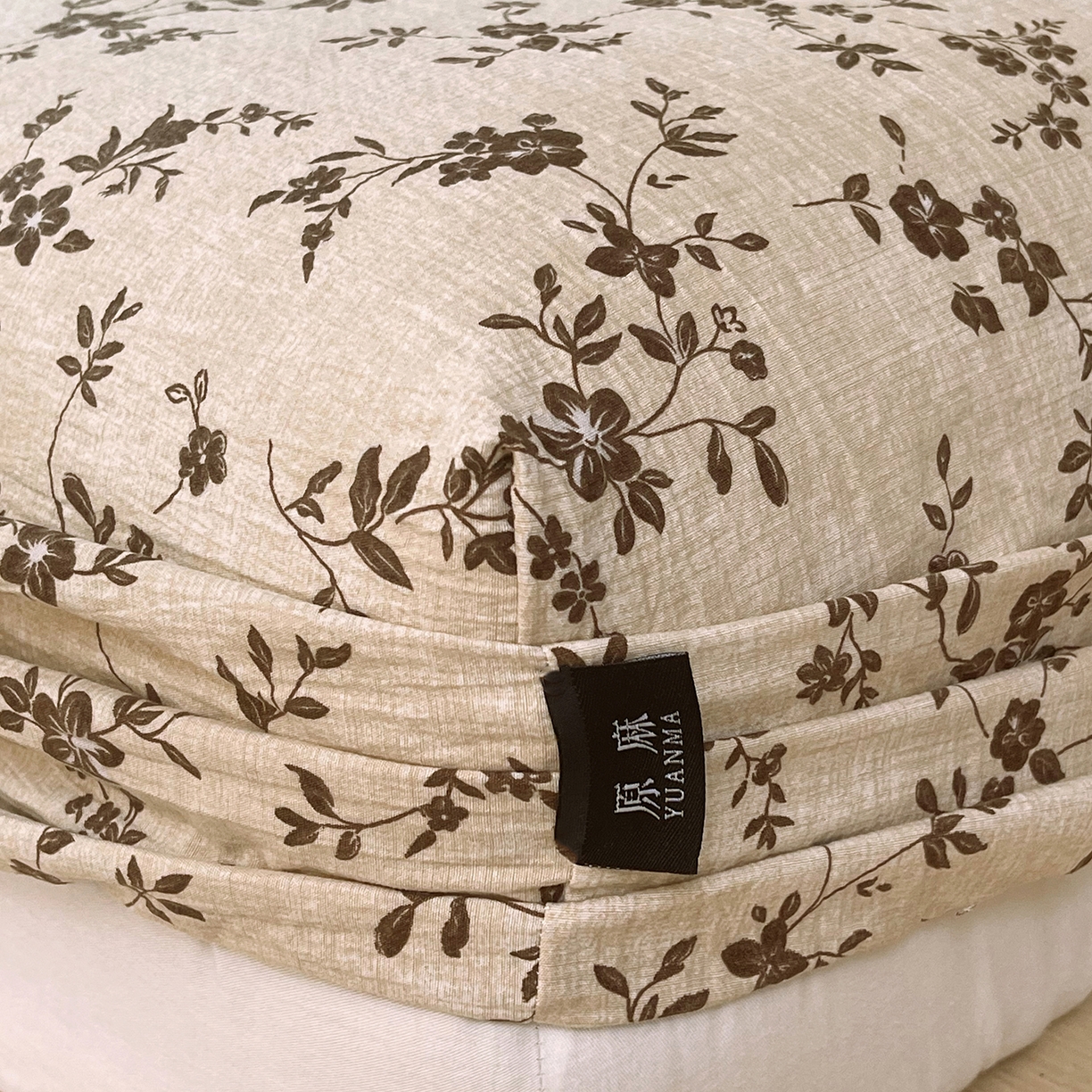 91家纺网 家纺一手货源 找家纺 宝士康家纺 2025新款10A抗菌原麻床笠套件/跨境/外贸 花枝漫天