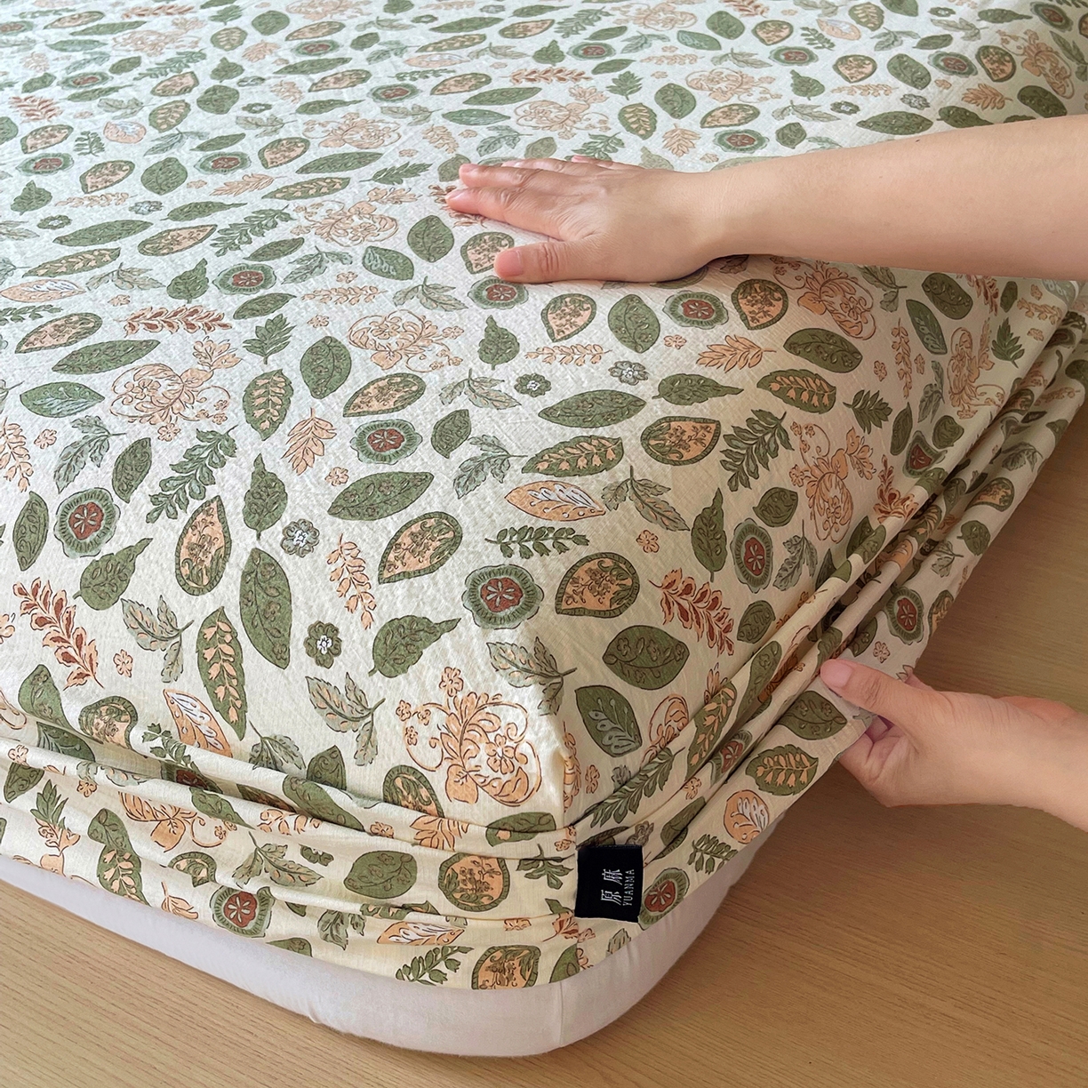 91家纺网 家纺一手货源 找家纺 宝士康家纺 2025新款10A抗菌原麻床笠套件/跨境/外贸 绿野仙踪