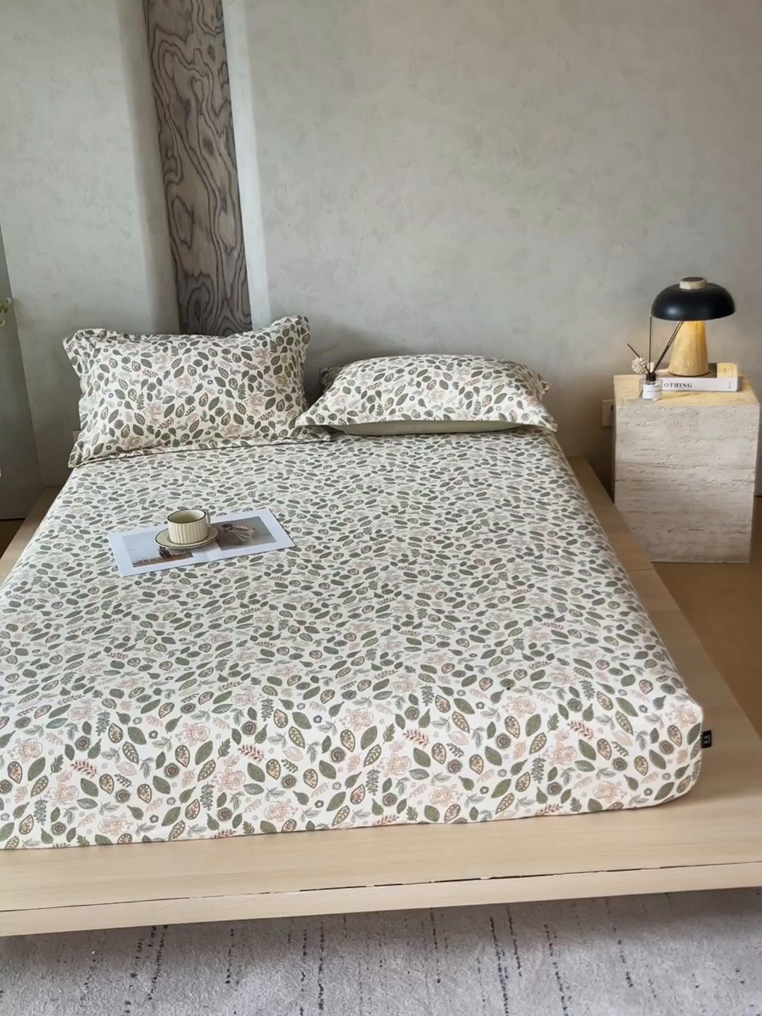 91家纺网 家纺一手货源 找家纺 宝士康家纺 2025新款10A抗菌原麻床笠套件/跨境/外贸 绿野仙踪