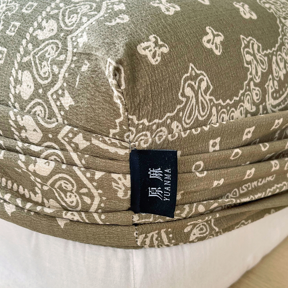 91家纺网 家纺一手货源 找家纺 宝士康家纺 2025新款10A抗菌原麻床笠套件/跨境/外贸 墨染芳华