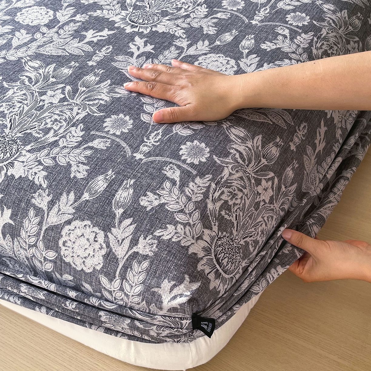 91家纺网 家纺一手货源 找家纺 宝士康家纺 2025新款10A抗菌原麻床笠套件/跨境/外贸 人间草木