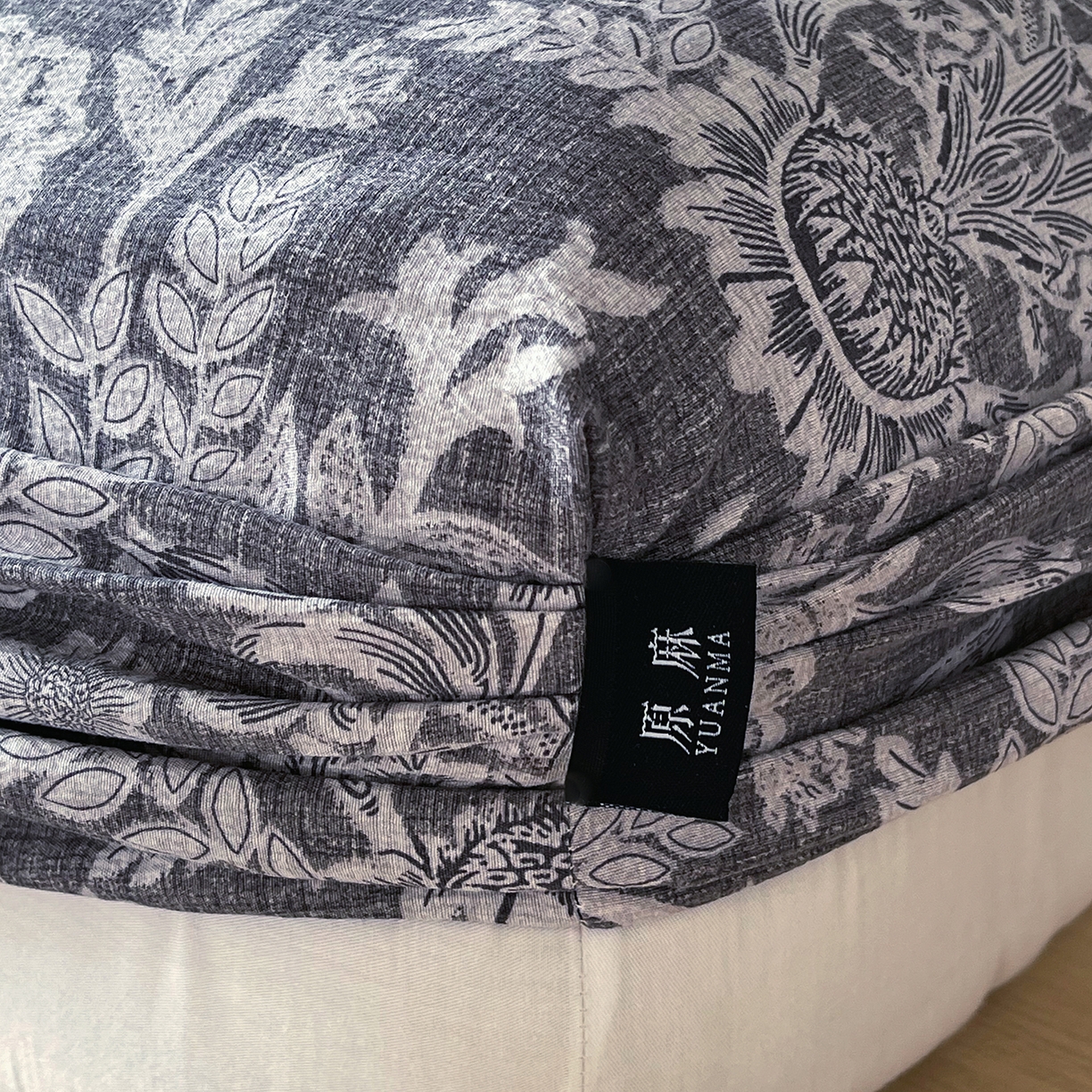 91家纺网 家纺一手货源 找家纺 宝士康家纺 2025新款10A抗菌原麻床笠套件/跨境/外贸 人间草木