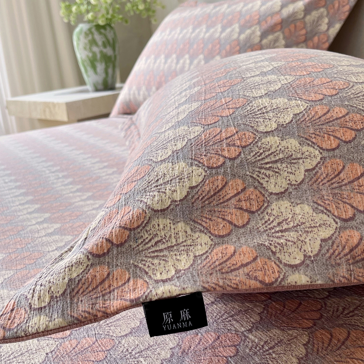 91家纺网 家纺一手货源 找家纺 宝士康家纺 2025新款10A抗菌原麻床笠套件/跨境/外贸 时光森林