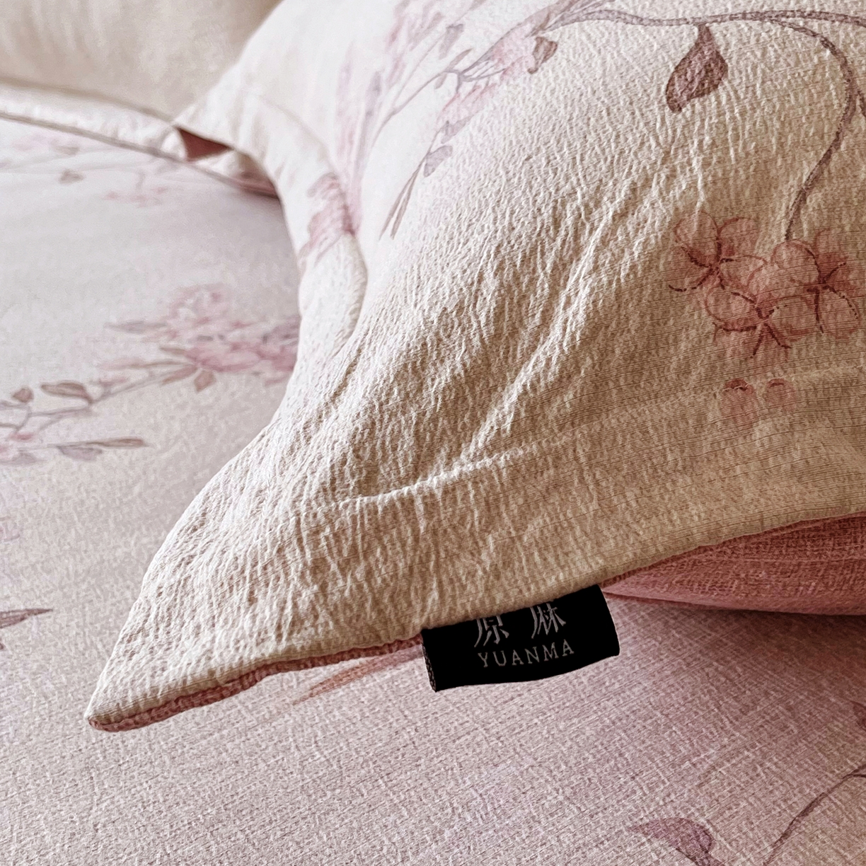 91家纺网 家纺一手货源 找家纺 宝士康家纺 2025新款10A抗菌原麻床笠套件/跨境/外贸 雁南飞