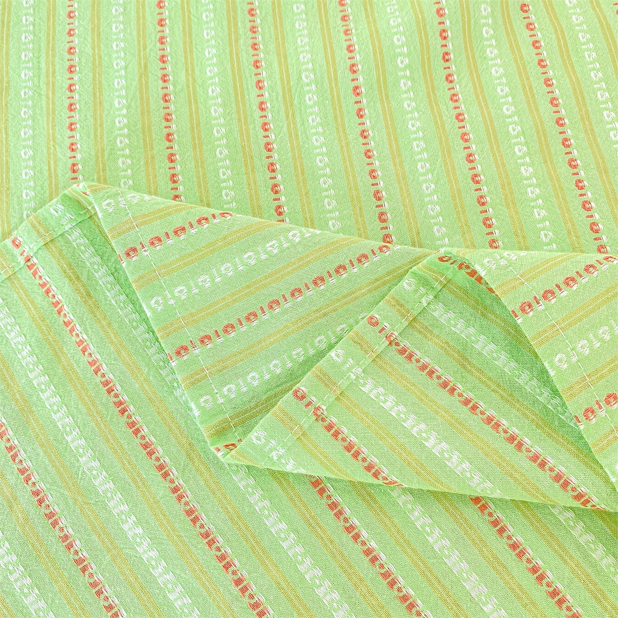 91家纺网 家纺一手货源 找家纺 灰鲸 2025新款全棉色织提花单品床单 美拉-绿