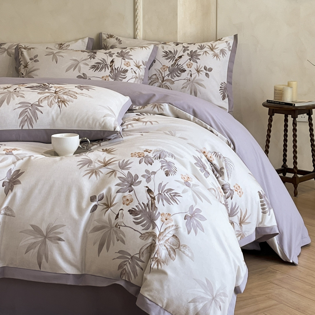 91家纺网 家纺一手货源 找家纺 柠馨2025全棉磨毛印花四件套精致小边款 塞莱斯特