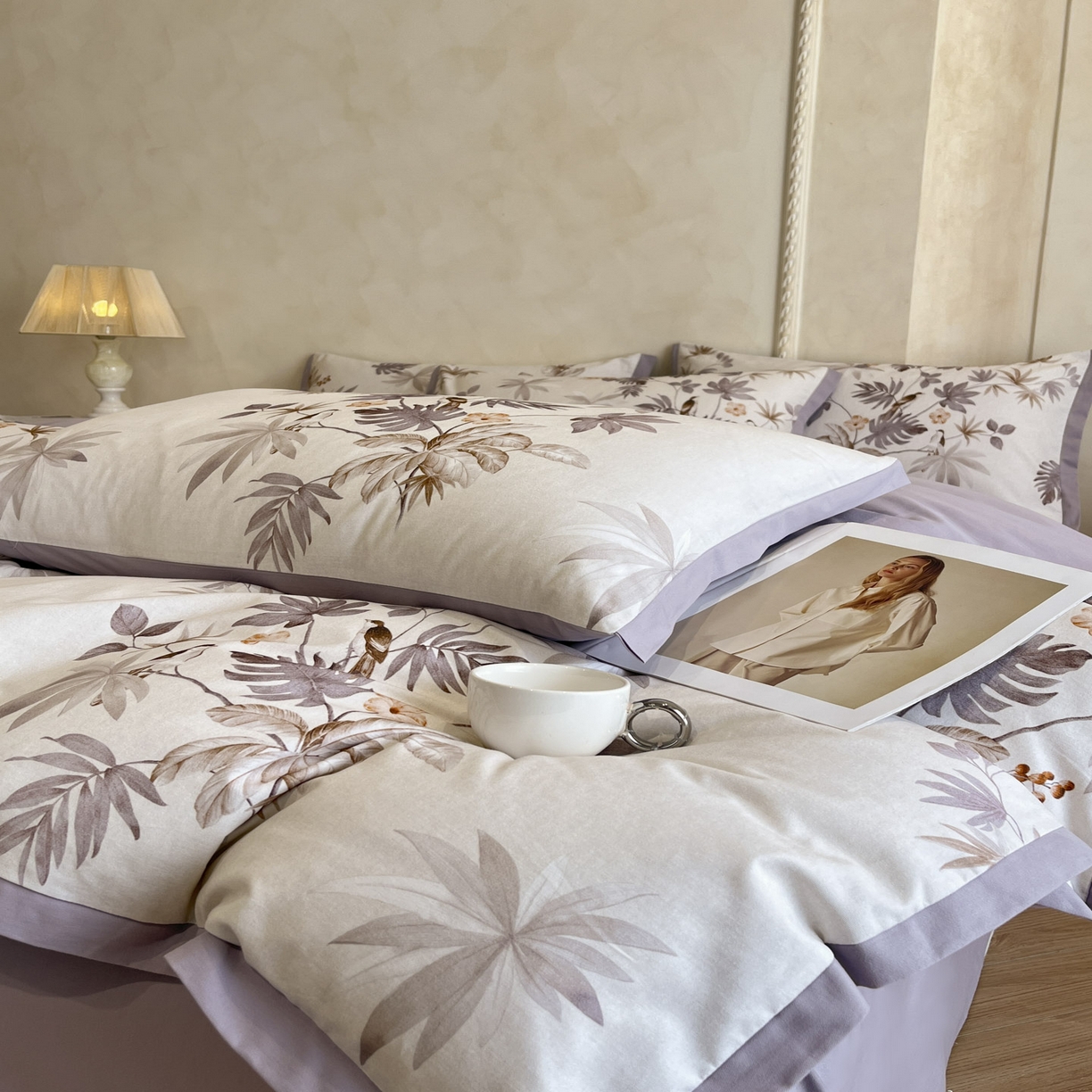 91家纺网 家纺一手货源 找家纺 柠馨2025全棉磨毛印花四件套精致小边款 塞莱斯特