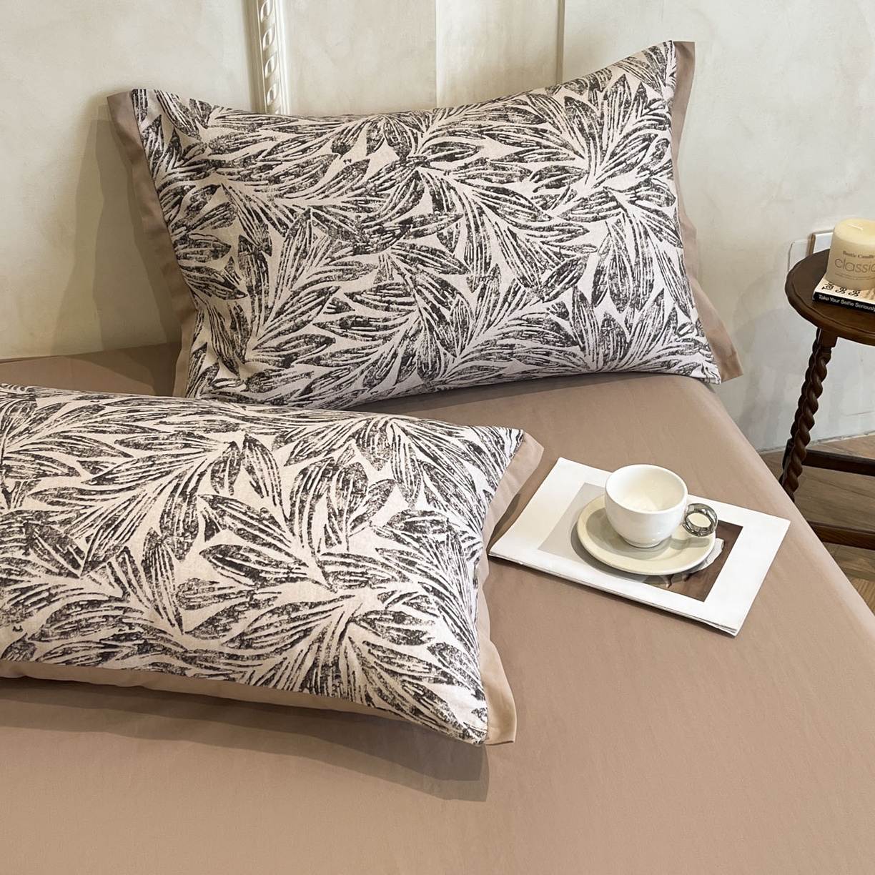 91家纺网 家纺一手货源 找家纺 柠馨2025全棉磨毛印花四件套精致小边款 渊默